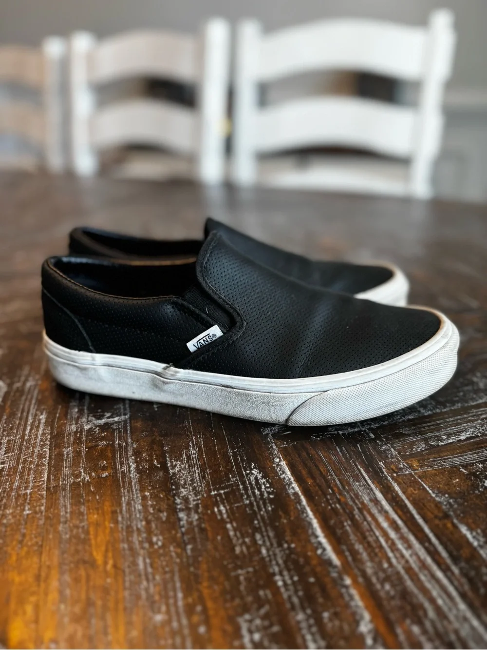 Vans Classic Slip-On Men’s Shoes in Black and White